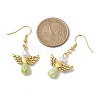 Angel Antique Golden Alloy & Resin Dangle Earrings EJEW-JE05686-03-3