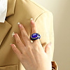 Oval 304 Stainless Steel with Cat Eye Finger Rings FS-WGC5475-19-1