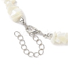 Bohemia Natural White Mother of Pearl Shell Chip Beaded Necklaces NJEW-JN04784-01-5
