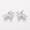 Non-Tarnish 304 Stainless Steel Puppy Pendants STAS-Q201-T464S-2