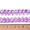 Baking Paint Electroplate Transparent Glass Beads Strands EGLA-N017-06-B03-4