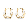 304 Stainless Steel Enamel Hoop Earrings EJEW-Z079-01G-02-4