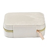 Rectangle Velvet Jewelry Storage Zipper Boxes PAAG-PW0003-06B-3