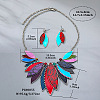Leaf Alloy with Imitation Leather Pendant Necklace & Stud Dangle Earring FS-WGFF9DD-04-4