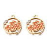 Autumn Theme Alloy Enamel Pendants X-ENAM-N048-010A-2