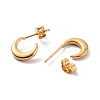 PVD Vacuum Plating 304 Stainless Steel Crescent Moon Stud Earrings for Women EJEW-F280-05A-G-2