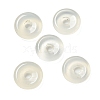 Natural White Agate Donut/Pi Disc Charms G-G142-01V-1