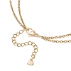 Stainless Steel Fairy and Heart Pendant 304 Stainless Steel Cable Chain Double Layer Necklaces for Women NJEW-JN05810-01-5