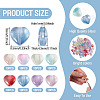 80Pcs 8 Colors Handmade Lampwork Beads LAMP-TA0002-53-4