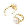 Brass Rectangle Hoop Earrings for Women EJEW-F346-05G-2