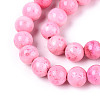 Dyed Synthetic Fossil Beads Strands G-T139-6mm-66C-4