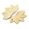 Alloy Leaf Stud Earrings for Women EJEW-U028-03G-3