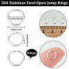 Beebeecraft 300Pcs 304 Stainless Steel Jump Rings STAS-BBC0004-98A-2