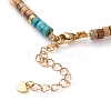 Natural Picture Jasper & Turquoise Beaded Necklaces NJEW-JN03253-3