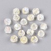 Transparent Spray Painted Glass Beads EGLA-N018-4mm-10-2