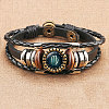 12 Constellations PU Leather Multi-strand Bracelets WGFD09F-06-1