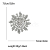 Alloy and Clear Glass Rhinestone Christmas Snowflake Brooch for Women PW-WG5C554-02-1