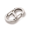 304 Stainless Steel Push Gate Snap Key Clasps STAS-L207-23D-P-2