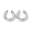 Rack Plating Brass Ring Cuff Earrings for Women X1-EJEW-H135-01P-01-1