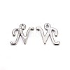 Platinum Plated Alloy Letter Pendants LS-PALLOY-J718-01P-N-1