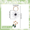 Leather and Alloy Keychain HJEW-WH20022-04B-01-2