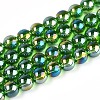 Electroplate Transparent Glass Beads Strands GLAA-T032-T10mm-AB07-1