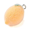 Fruit Theme Flocking Opaque Resin Pendants RESI-D017-04C-P-2
