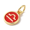 Real 18K Gold Plated Brass Enamel Charms KK-L216-001G-K03-2