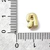 Brass Micro Pave Cubic Zirconia Letter Multi-Strand Links KK-D295-32G-18-3
