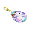 Easter Egg Glass Sead Beads Loom Pattern Pendant Decorations HJEW-MZ00133-4