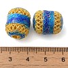 Rack Plating Brass Enamel European Beads KK-P276-33G-2