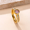 304 Stainless Steel & Rhinestone Finger Rings WG87391-02-1