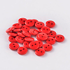 2-Hole Flat Round Resin Sewing Buttons for Costume Design BUTT-E119-28L-10-1