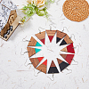 6 Pair 6 Style Resin & Wood Dangle Earrings with Iron Pins EJEW-AB00036-3