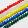 Imitation Jade Glass Bead Strands GLAA-F001-8x6mm-M-1