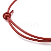 Adjustable Spray Painted Cowhide Leather Braided Cord Bracelet for Women BJEW-JB09108-6
