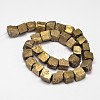 Nuggets Electroplated Natural Pyrite Beads Strands G-A142-05A-2