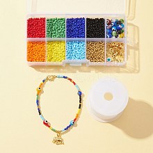 DIY Evil Eye Bracelet Necklace Making Kit DIY-FS0004-28