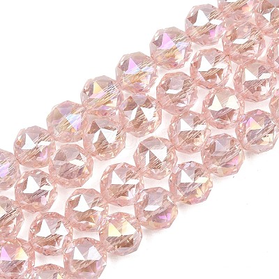 Transparent Electroplate Glass Beads Strands EGLA-N002-34C-B06-1