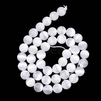 Natural Selenite Beads Strands G-N328-025B-02-1