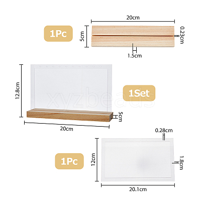 1 Set 10-Hole Vertical Transparent Acrylic Earring Display Stands ODIS-FH0001-16-1