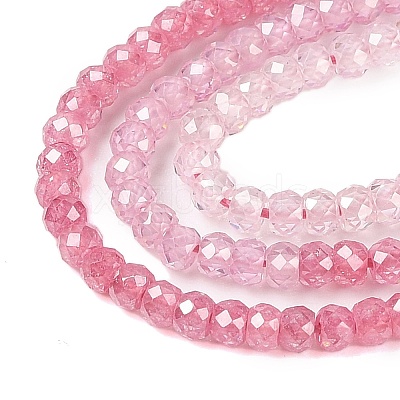 Transparent Gradient Color Cubic Zirconia Strand ZIRC-NH0002-01E-1