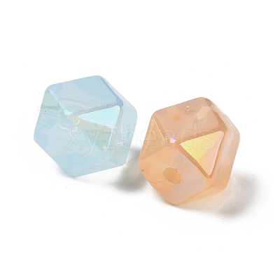 UV Plating Opaque Acrylic Imitation Jelly Beads OACR-D316-05B-1