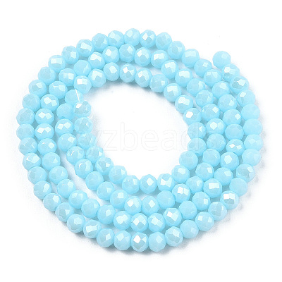 Electroplate Glass Beads Strands EGLA-A034-P6mm-A04-1