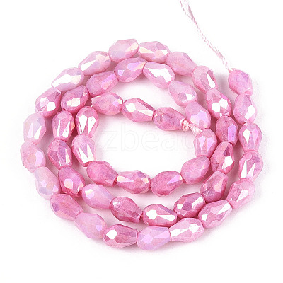 Anti-Tarnish Electroplate Glass Beads Strands GLAA-T025-13A-06-1