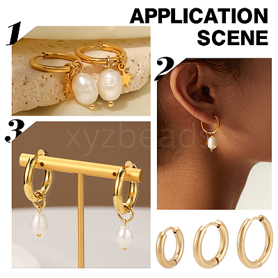 9 Pairs 3 Styles 304 Stainless Steel Huggie Hoop Earrings EJEW-BBC0002-31-1
