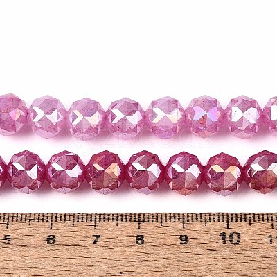 Anti-Tarnish Electroplate Glass Beads Strands GLAA-N064-10mm-08-1