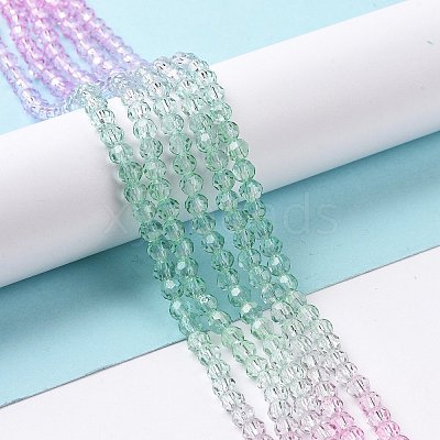 Transparent Glass Beads Strands X-GLAA-E036-07D-1