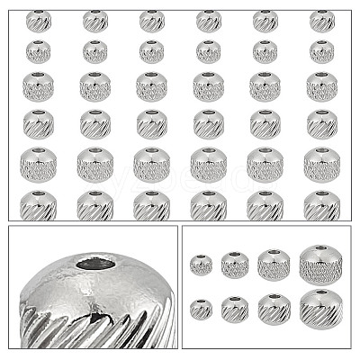 80Pcs 8 Styles 304 Stainless Steel Bead STAS-AR0002-04-1