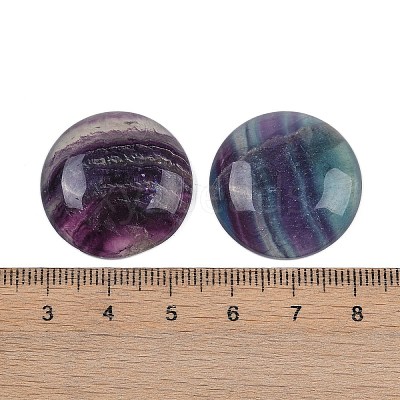Natural Colorful Fluorite Cabochons X-G-H1596-FR-25mm-26-1